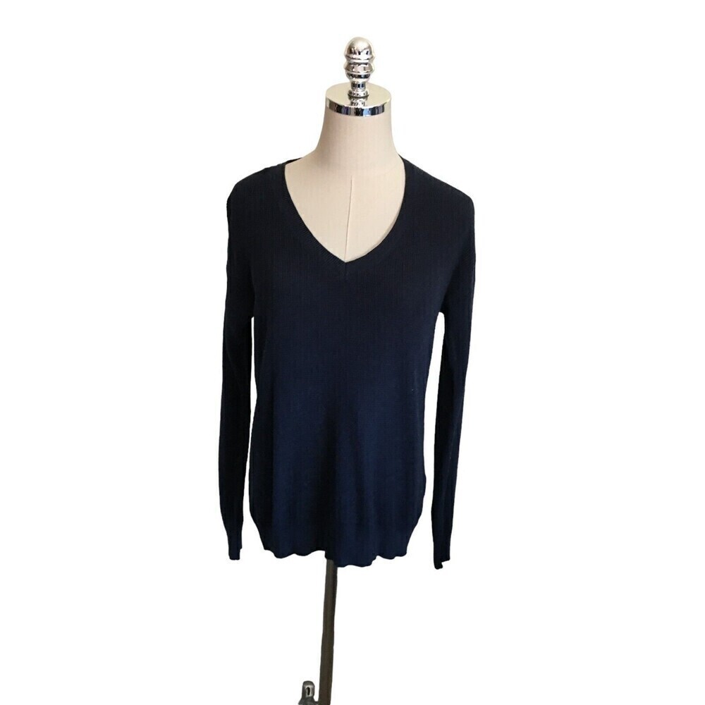 Prana Sweater Top Women's Size Small Navy Blue Long Sleeve